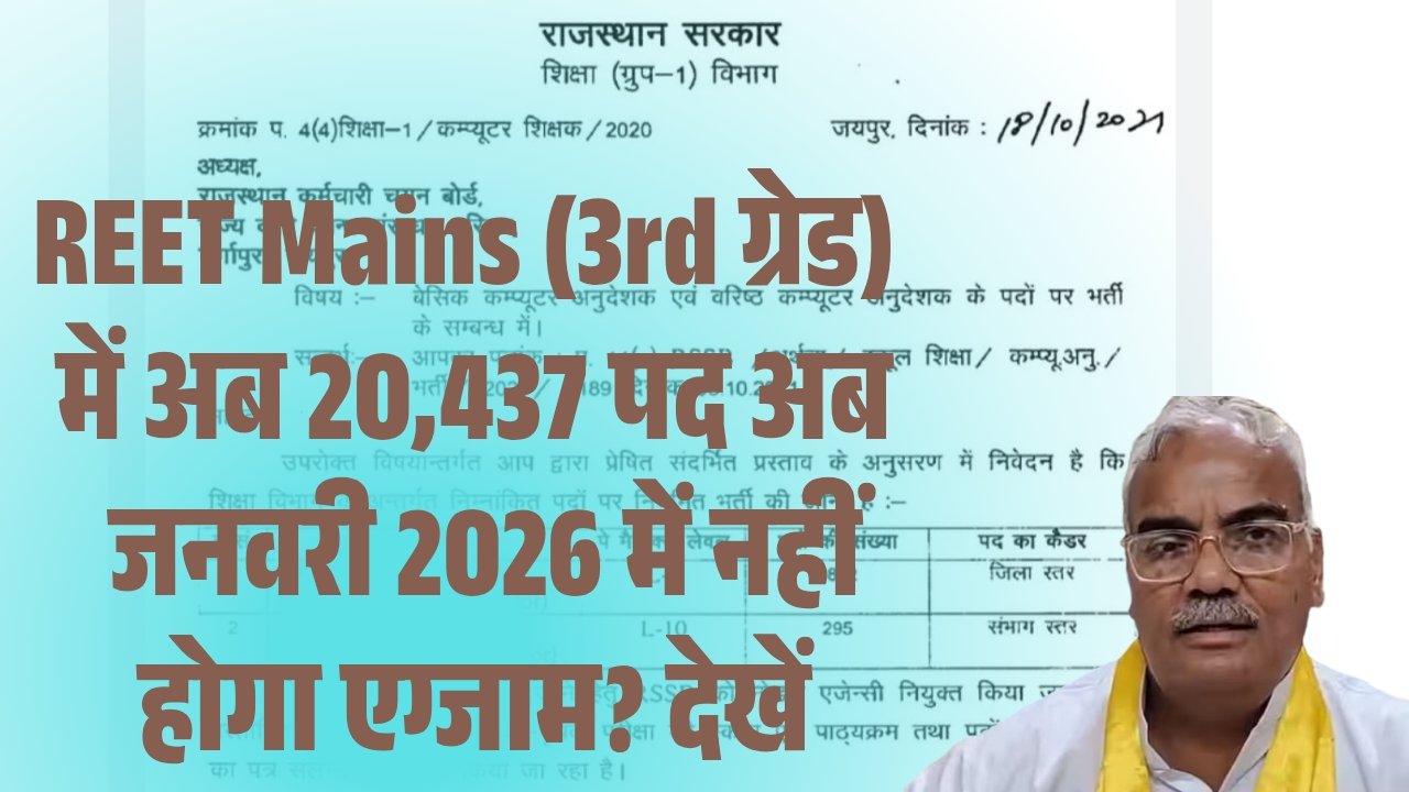 REET Mains 3rd Grade 2026 Exam